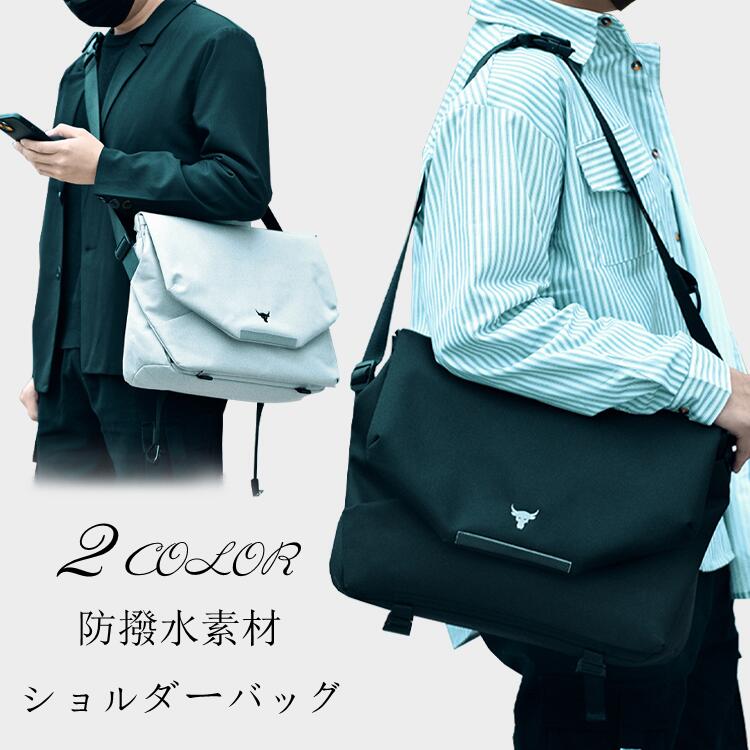 大きめ 防水 撥水 収納ポケット アウトドア キャンバ 斜め掛けバッグ 手提げバッグ 多機能 大容量 2way メンズ カジュアルバッグ