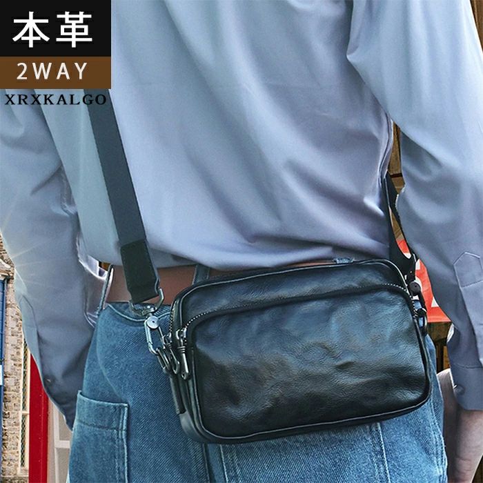 メンズ 革 ミニバッグ 横型 携帯バッグ 小さめ 小さい 斜めがけバッグ ビジネス 肩掛け 通勤 通学 斜め掛け 鞄 ギフト プレゼント かばん 本革 牛革 斜めがけバッグ