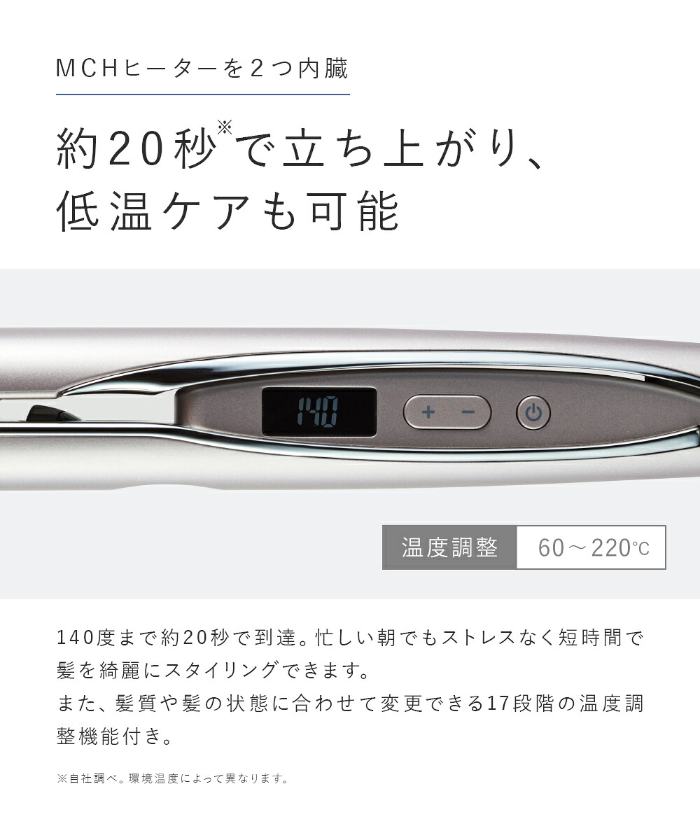 30日間全額保証／プリュスオー ケアレクト スムースケアアイロン 25mm