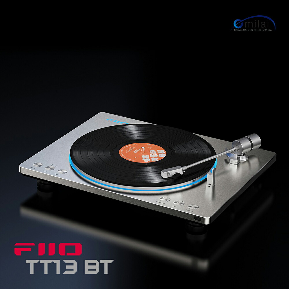FIIO TT13 BT Black Silver FIO-TT13BT Bluetooth ワイヤレス アナログ レコードプレーヤー
