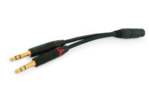 2 x 6.3粍 to 4 pin XLRバランスヘッドホンケーブルアダプター