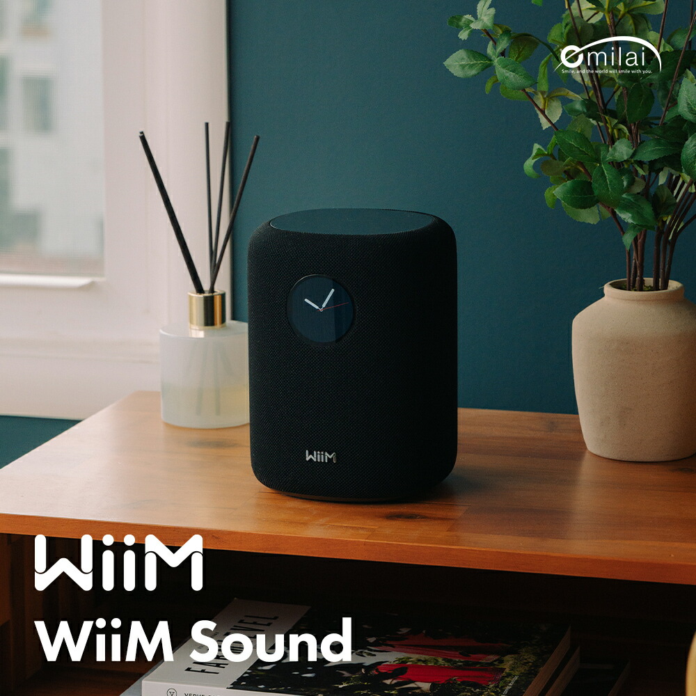 WiiM Sound WIM-WSOUND ブラック ホワイト ワイヤレススピーカー bluetooth Wifi アプリ Google Alexa スマートフォン