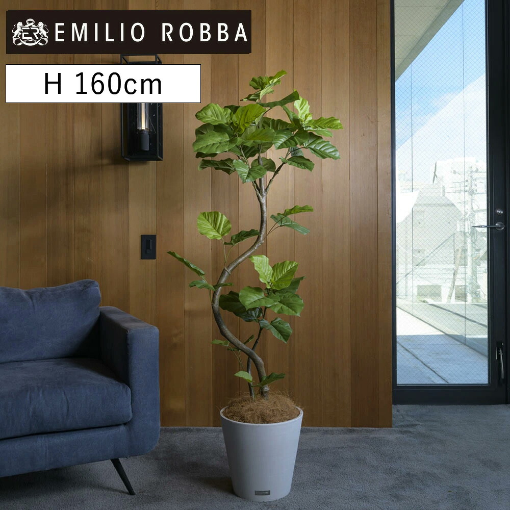 観葉植物 ウンベラータ 造花 インテリア おしゃれ 大型 アーティフィシャルグリーン アーティフィシャルフラワー 新生活 ギフト プレゼント 贈り物 誕生日 新築祝い 引越し祝い 移転祝い 開店祝い 開業祝い 開院祝い 就任祝い 竣工祝い お祝い 御祝｜アートフラワー エミリオ・ロバ 52,470円