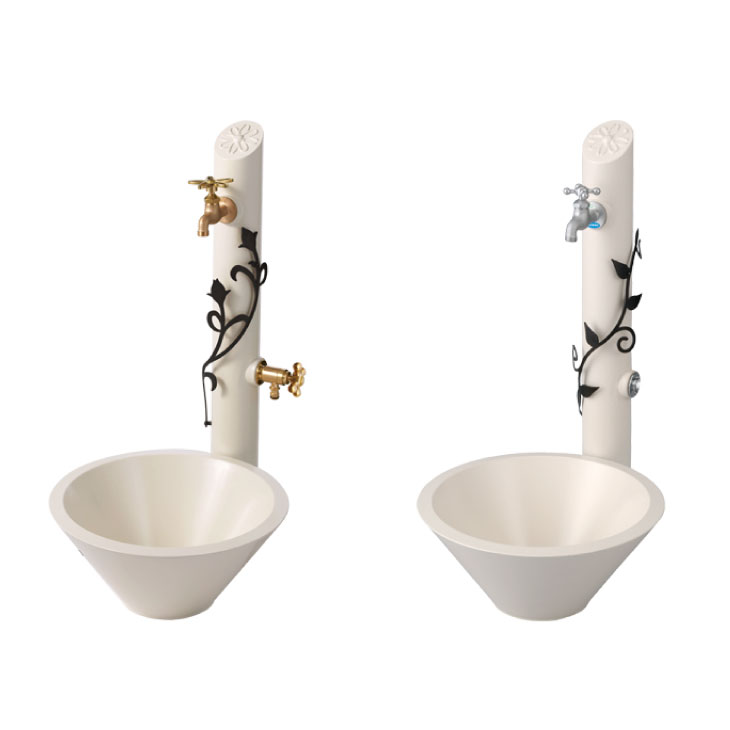 立水栓 立水栓 Un Fleur アン フルール 推奨 ガーデンパンセット 木調 ナチュラル 大型 水道 ガーデン エクステリア 庭 おしゃれ トーシンコーポレーション Sc Un Flus Bk Painfreepainrelief Com