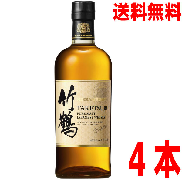 楽天市場】ニッカウヰスキー 竹鶴ピュアモルト 瓶 43度 700ml × 3本