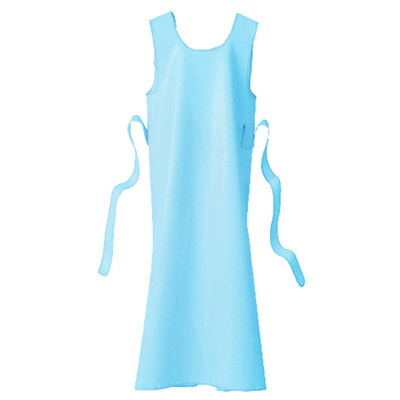 【返品OK!条件付】フットマーク 入浴介護用エプロン M 403306-BL-M ブルー【KK9N0D18P】【60サイズ】