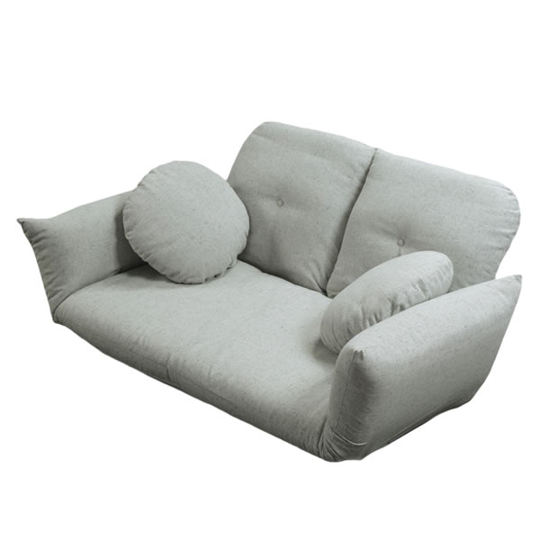 【返品OK!条件付】マストバイ リクライニング2人掛けローソファー フラビオ 71500007-gr グレー【KK9N0D18P】【260サイズ】
