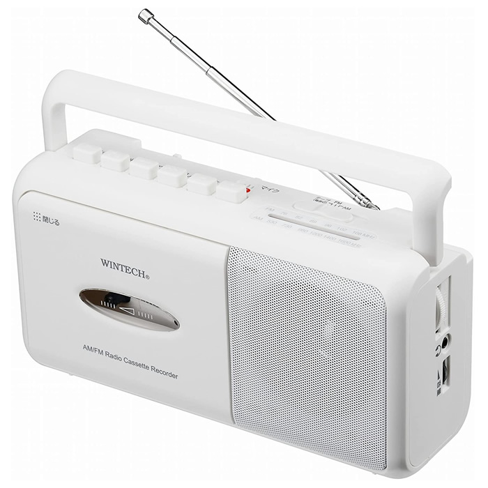 【返品OK!条件付】WINTECH モノラルラジカセ SCT-M110 ホワイト【KK9N0D18P】【60サイズ】