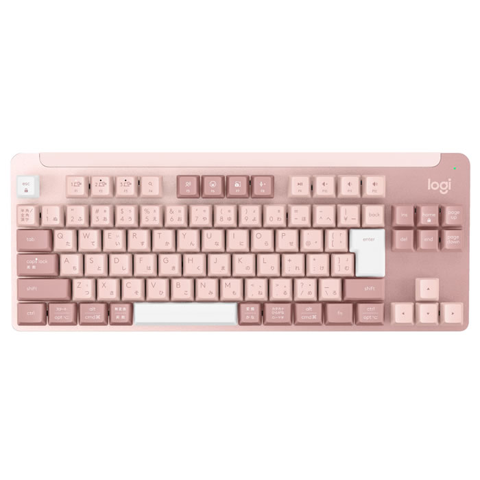 【返品OK!条件付】ロジクール SIGNATURE K855 ワイヤレス メカニカルTKL キーボード 赤軸 リニア K855RO ローズ【KK9N0D18P】【80サイズ】