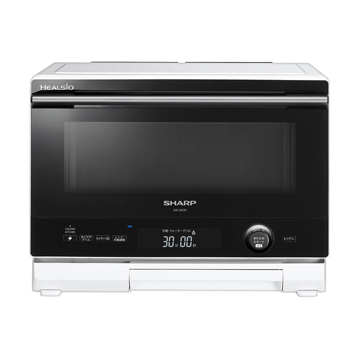 【返品OK!条件付】シャープ 22L 1段調理 ウォーターオーブン ヘルシオ AX-UA30-W ホワイト系 COCORO KITCHEN対応【KK9N0D18P】【140サイズ】｜家電と雑貨のemon（えもん）