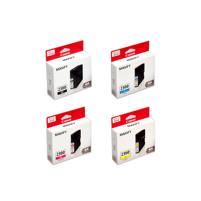 【返品OK!条件付】【セット】キヤノン 純正 プリンター用 インクタンク PGI-2300 4色セット PGI-2300BK PGI-2300C PGI-2300M PGI-2300Y PGI-2300-4SET ブラック シアン マゼンタ イエロー【KK9N0D18P】【60サイズ】