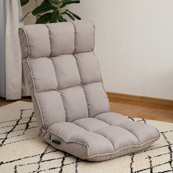 SUWALABO スワラボ 座椅子 kukka クッカ 北欧スタイルの座椅子 RMBS-55-GBE グレージュ スタジオいぶき 座イス リクライニング インテリア ソファー チェアー おしゃれ テレワーク 低反発 一人暮らし【KK9N0D18P】｜家電と雑貨のemon（えもん）