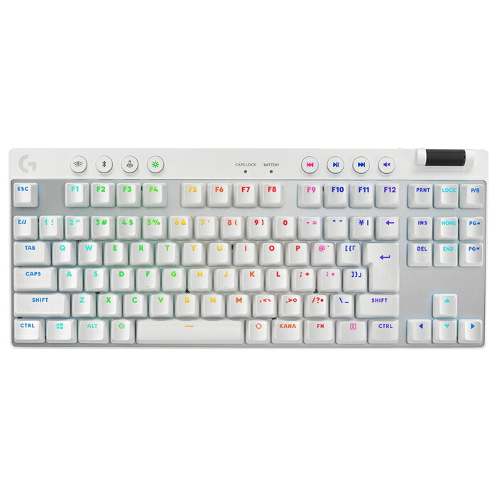 【返品OK!条件付】ロジクール G ワイヤレス ゲーミング キーボード PRO X TKL LIGHTSPEED GXキースイッチ タクタイル G-PKB-003WL-TCWH ホワイト 日本語配列 テンキーレス 無線【KK9N0D18P】|家電と雑貨のemon(えもん)