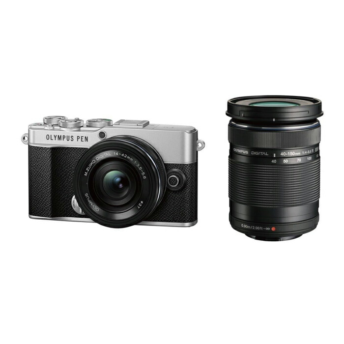 【返品OK!条件付】オリンパス OLYMPUS PEN E-P7 EZダブルズームキット ミラーレス一眼カメラ E-P7-EZWZK-SL シルバー OM SYSTEM デジタル一眼カメラ オリンパスペン ミラーレスカメラ デジカメ【KK9N0D18P】｜家電と雑貨のemon（えもん）