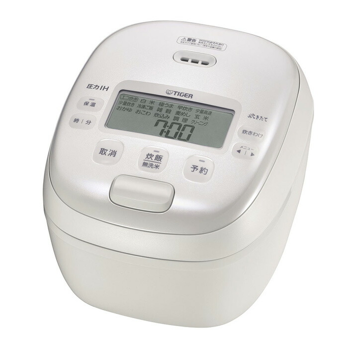 【返品OK!条件付】タイガー 炊飯器 5.5合炊き 圧力IHジャー炊飯器 炊きたて JRI-B100-W ホワイト 内なべ洗米OK 省エネ 早炊き 玄米 雑穀米 新生活 一人暮らし【KK9N0D18P】