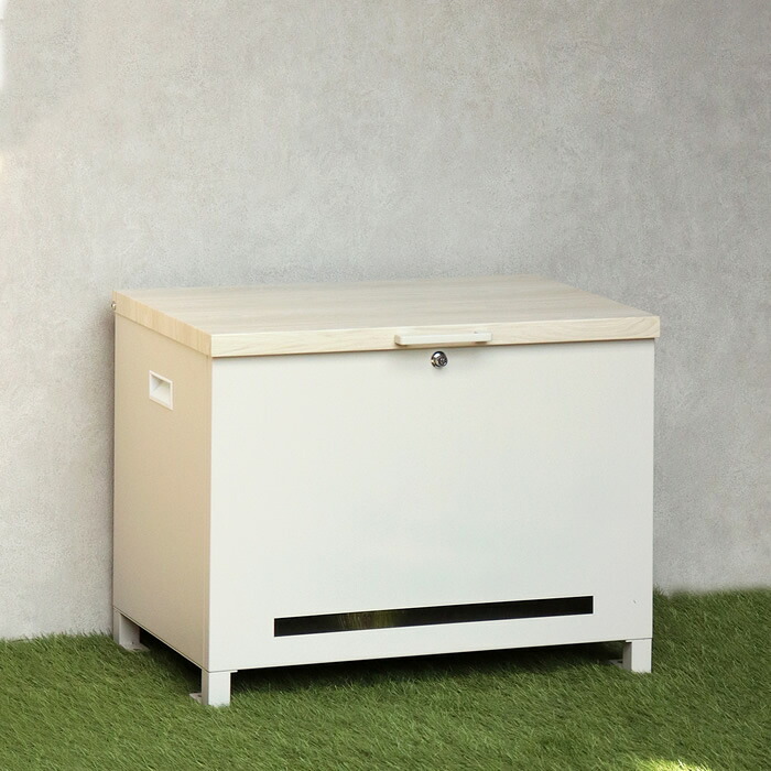 【返品OK!条件付】MOJYU ベンチ収納宅配ボックス Amato PBX-102 グレージュ/ホワイト木目【KK9N0D18P】