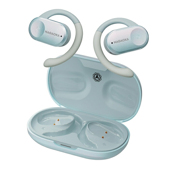【返品OK!条件付】ナガオカ オープンイヤー型 完全ワイヤレスイヤホン BT832OWS パールブルー BT832OWSPBL NAGAOKA 防滴対応 IPX5 Bluetooth 5.3【KK9N0D18P】