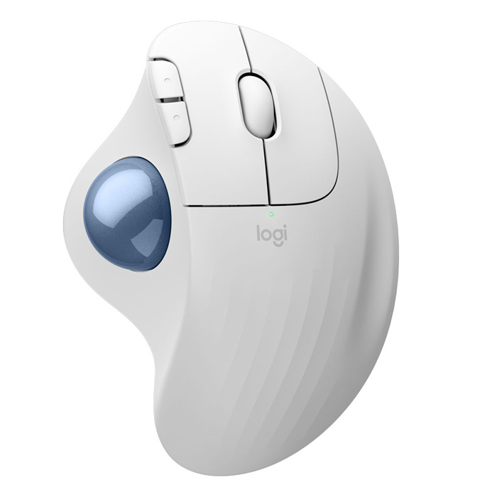【返品OK!条件付】ロジクール ワイヤレス トラックボール ERGO M575SP M575SPOW オフホワイト + ブルーボール マウス Logicool Bluetooth 無線 静音【KK9N0D18P】