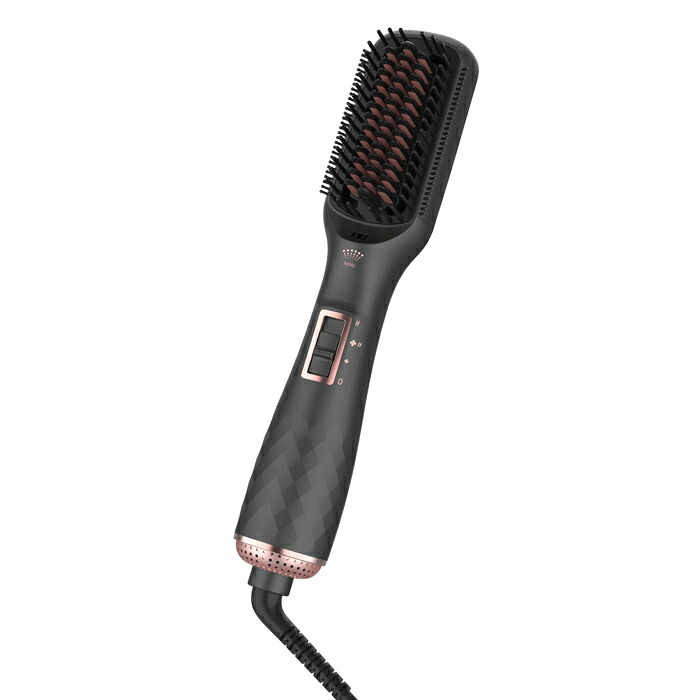 【返品OK!条件付】カトレ cattre ブラシ型 ヘアアイロン ドライヤー Resca レスカ クアトロスタイラー CTH-580 マットグレー＆ローズピンク 遠赤外線 マイナスイオン 4way MAX220℃【KK9N0D18P】