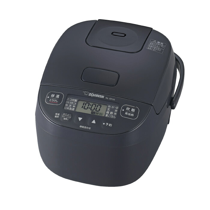 【返品OK!条件付】象印 3合炊き 炊飯器 マイコン炊飯ジャー 極め炊き NL-BF05-BZ ソフトブラック うるつや保温 無洗米 麦ごはん 黒厚釜 豪熱沸とう 立つしゃもじ【KK9N0D18P】