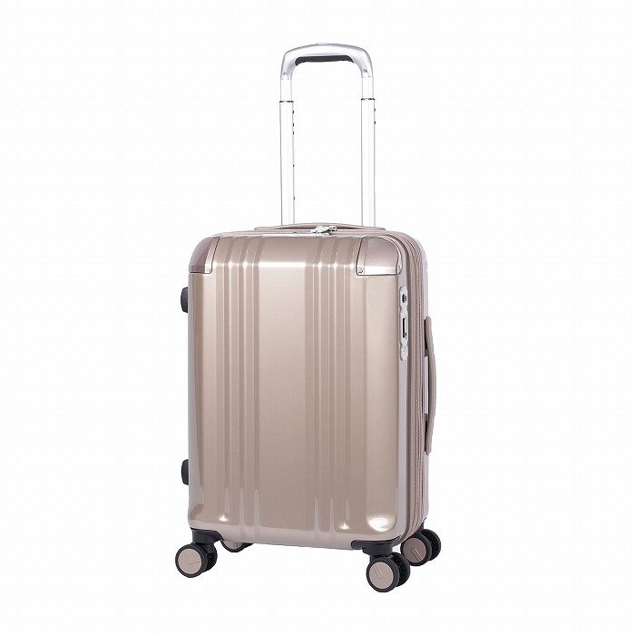 【返品OK!条件付】A.L.I ハードキャリーケース デカかるEdge 拡張タイプ 1~3泊 34L+6L ALI-089-18W-SG シャンパンゴールド アジア・ラゲージ スーツケース ジッパータイプ 拡張ファスナー機能 機内持ち込みサイズ【KK9N0D18P】|家電と雑貨のemon(えもん)