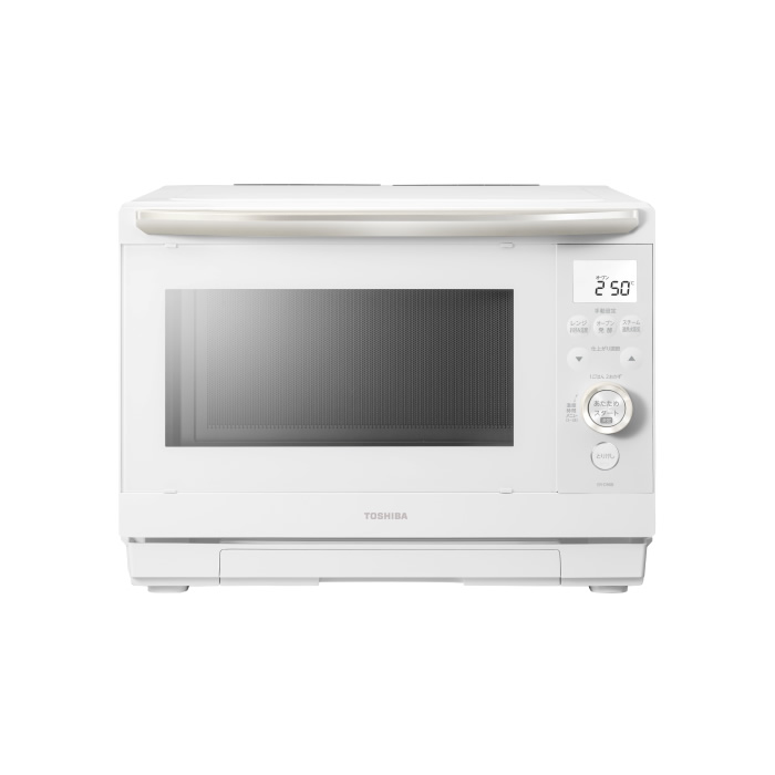 【返品OK!条件付】東芝 26L 過熱水蒸気オーブンレンジ 石窯ドーム ER-D90B-W ホワイト ワイド＆フラット庫内 ノンフライ調理 グリル調理 発酵 レンジ最高出力1000W 最高250℃【KK9N0D18P】