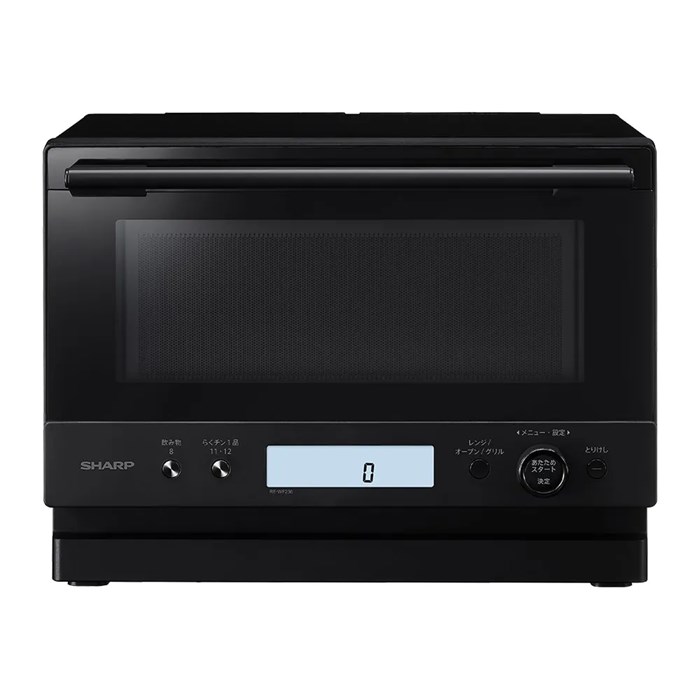 【返品OK!条件付】シャープ オーブンレンジ 23L 角皿スチームモデル PLAINLY RE-WF236-B ブラック コンパクト 縦開き 1段調理 プレインリーシリーズ 省スペース【KK9N0D18P】