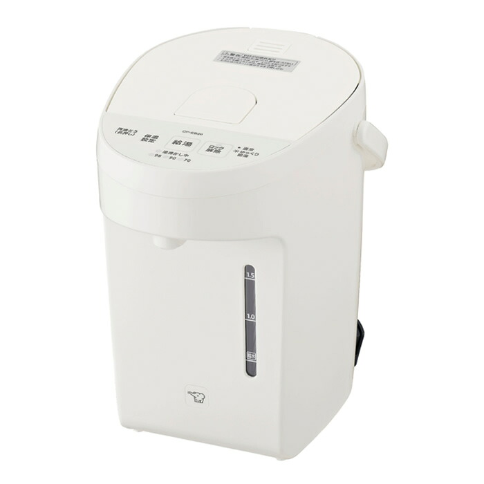 【返品OK!条件付】象印 2.0L マイコン沸とう 電動ポット CP-EB20-WA ホワイト 電気ポット 電動給湯 98℃ 90℃ 70℃ 3段階保温設定【KK9N0D18P】|家電と雑貨のemon(えもん)