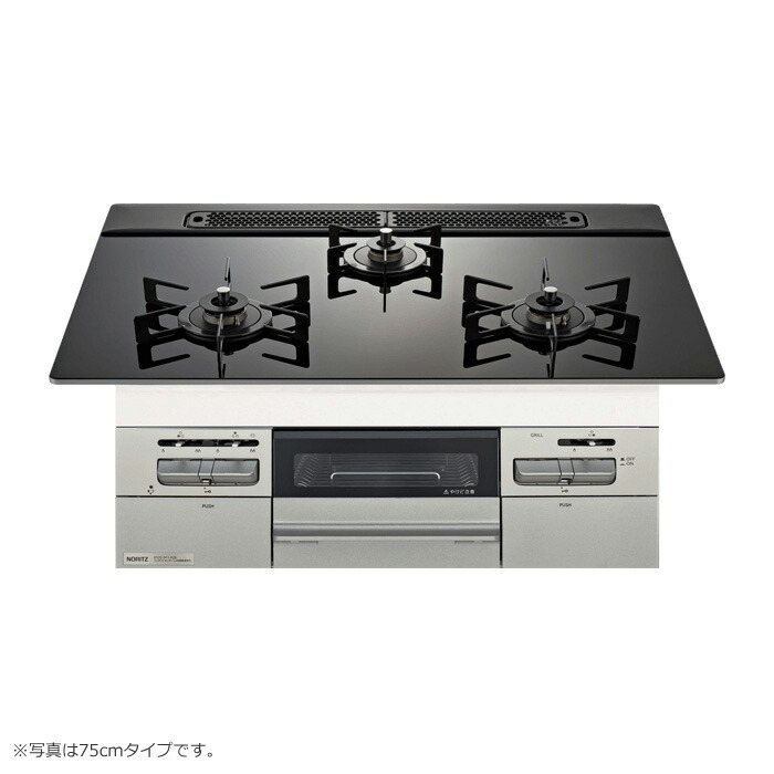 【返品OK!条件付】ノーリツ プロパンガス用 60cm天板ビルトインコンロ Mikke ミッケ N3WV6RWAP1SIEC-LPG ブラック【KK9N0D18P】