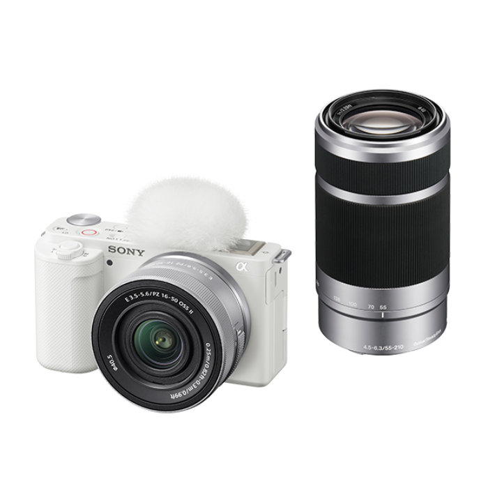 【返品OK!条件付】SONY ソニー デジタル一眼カメラ α アルファ VLOGCAM ZV-E10 ダブルズームレンズキット ZV-E10X-W ホワイト【KK9N0D18P】|家電と雑貨のemon(えもん)