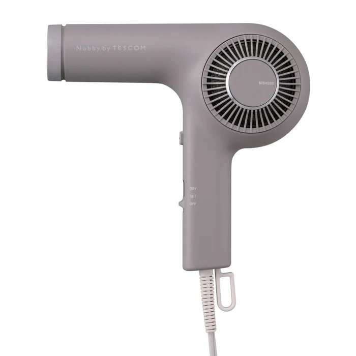 【返品OK!条件付】テスコム プロフェッショナル トライバランスイオン ヘアドライヤー NIB400B-H スモーキーグレー Nobby by TESCOM プロ仕様 軽量 コンパクト ミニマル 美髪 ツヤ髪 ラク抜きプラグ【KK9N0D18P】