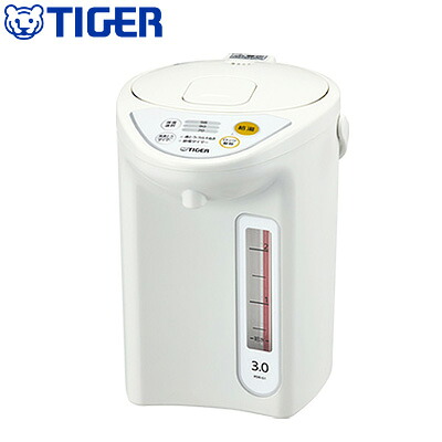 【返品OK!条件付】タイガー 3.0L マイコン電動ポット PDR-G301-W ホワイト 【KK9N0D18P】【100サイズ】