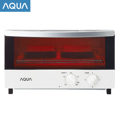 アクア ヨコ型 1200W オーブントースター AQT-WA11-W ホワイト AQUA
