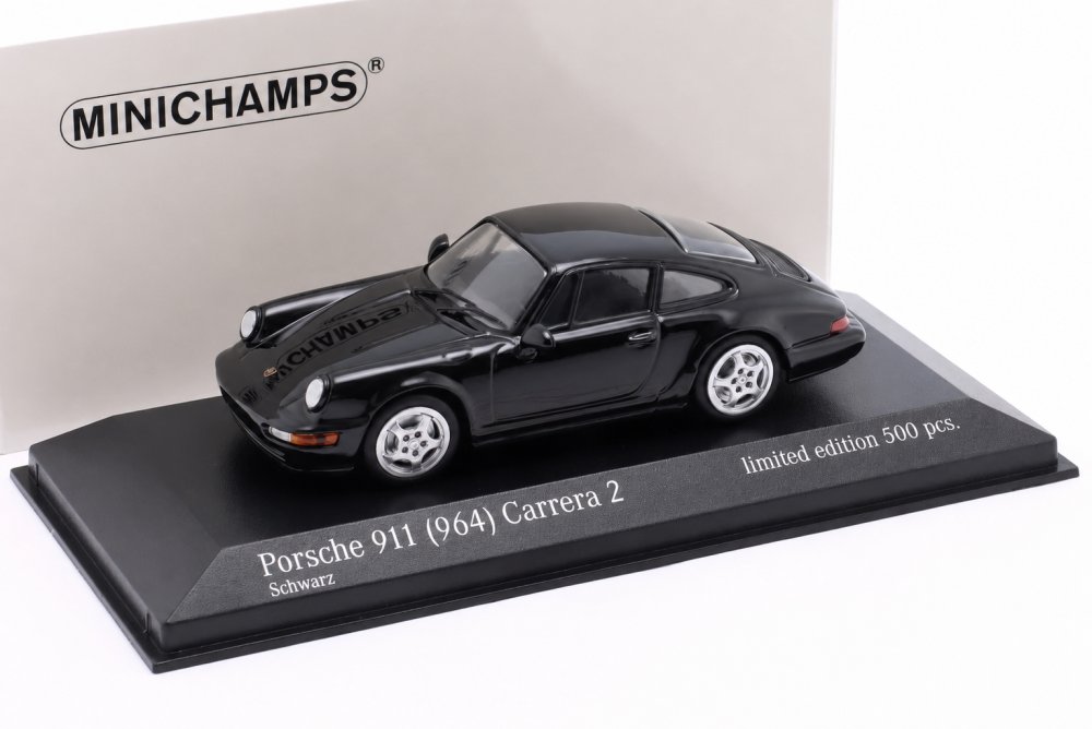 ミニチャンプス ポルシェ 1/43 ミニカー Porsche 911 (964) Carrera 2 1989 黒いこと 特注品