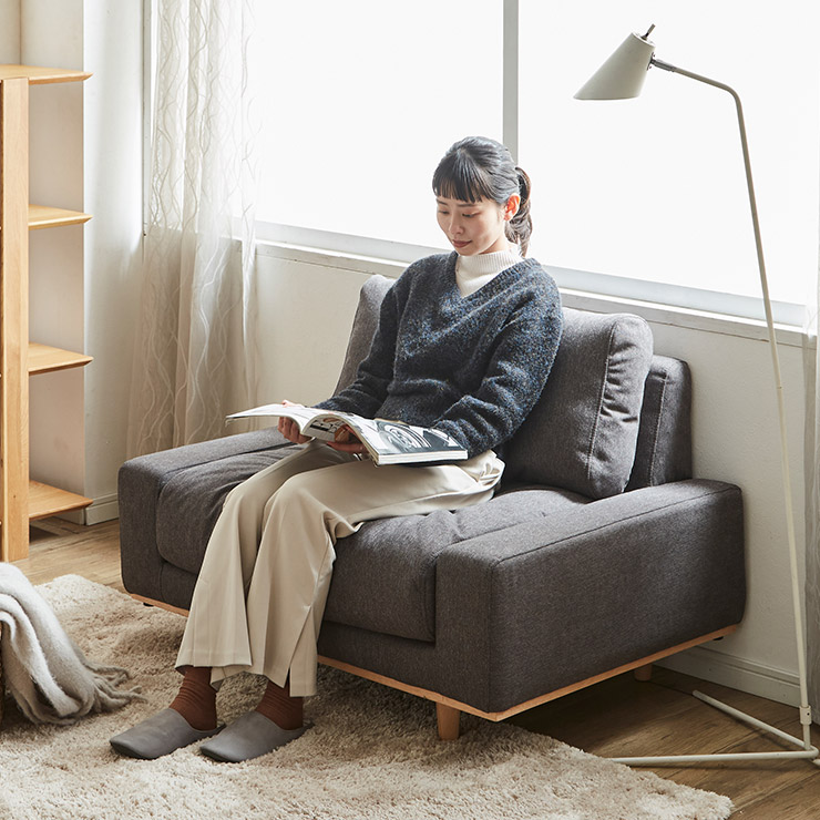 ソファ ソファー 1.5人掛けソファ 1.5人掛け 一人掛け 1人掛け 一人暮らし おしゃれ 幅105 布 布張り シリコンフィル 柔らかめ パッド 1.5Pソファ 輸入品