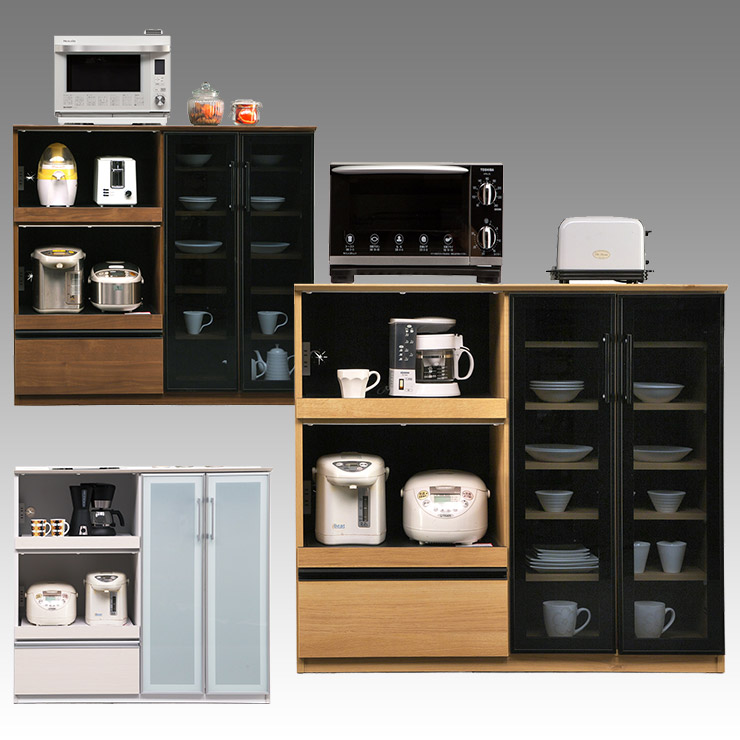 ★最大1万円OFFクーポン★キッチンカウンター 大川家具 完成品 レンジ台 レンジボード キッチン収納 キッチン家電 炊飯器 家電収納 おしゃれ 幅119.4 モイス moiss 収納 ボヌール 120カウンター 国産 日本製｜レーザー雑貨インテリアKAGUCOCO