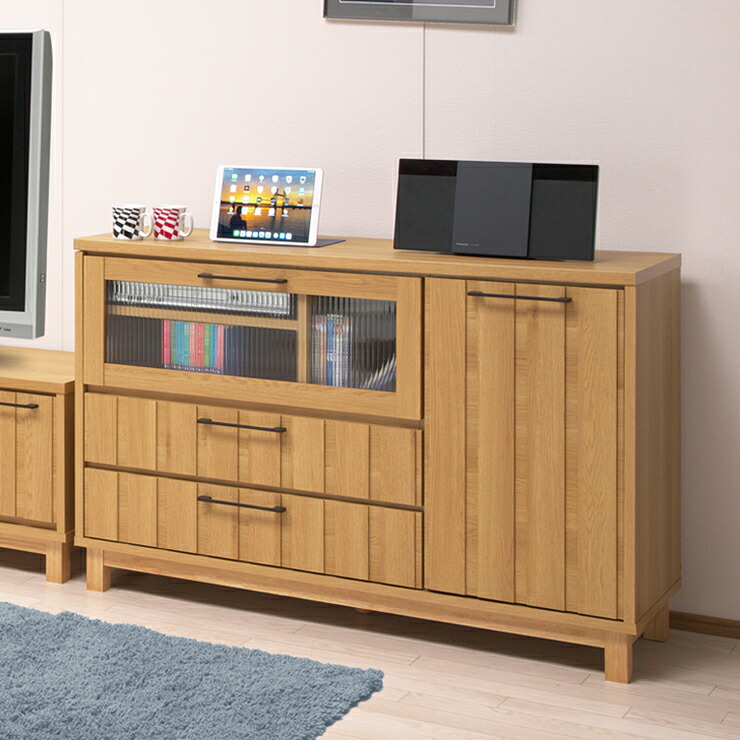 テレビ台 テレビボード 完成品 大川家具 収納 TV台 テレビラック テレビキャビネット おしゃれ TVボード ミドルタイプ 幅120 アイアン モダン 北欧 北欧風 木 ジェネロ 国産 日本製