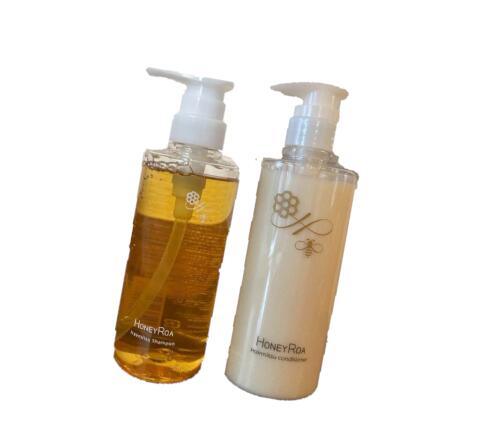 【書き割り】ハニーロア  ヘアミツシャンプー+ヘアミツコンディショナー 400ml ラッピング能力のある