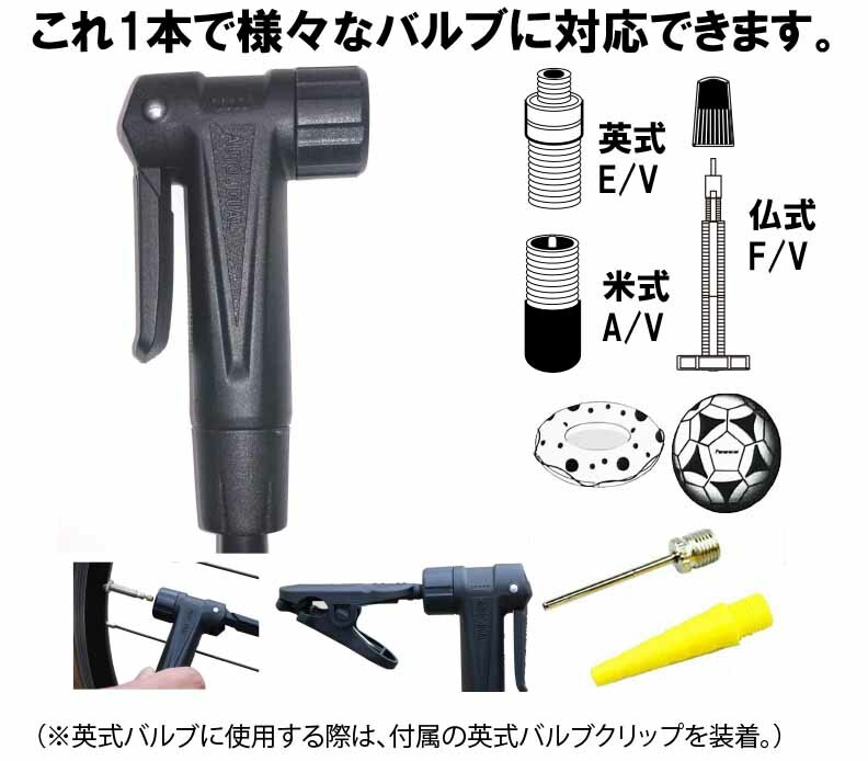 市場 自転車 空気入れ アルミ製 英式クリップゲージ付 フロアポンプ パナレーサー ボール 空気圧ゲージ付 米仏オートヘッド