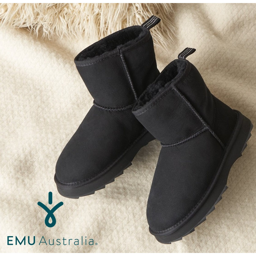 【公式】EMU Australia エミュ Sharky Mini 撥水 シープスキン ムートン 靴 ブーツ 厚底 天然 革 防寒 保温 ショート ミドル レディース 秋冬 秋 冬 正規 通販 ボア ファー 送料無料 19,536円