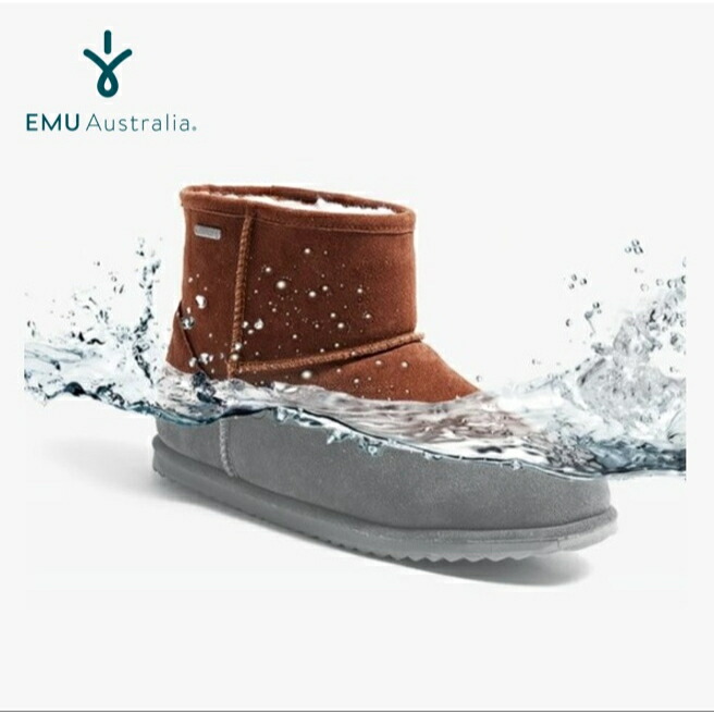 《お買い物マラソン セール クーポン配布中》【公式】EMU Australia Brumby Mini ブーツ ショート キッズ ティーン レディース フラット 暖かい 歩きやすい 防寒 防水 雨 レイン メリノウール スエード ボア もこもこ ファー 秋冬 秋 冬 送料無料｜EMU Australia公式ショップ