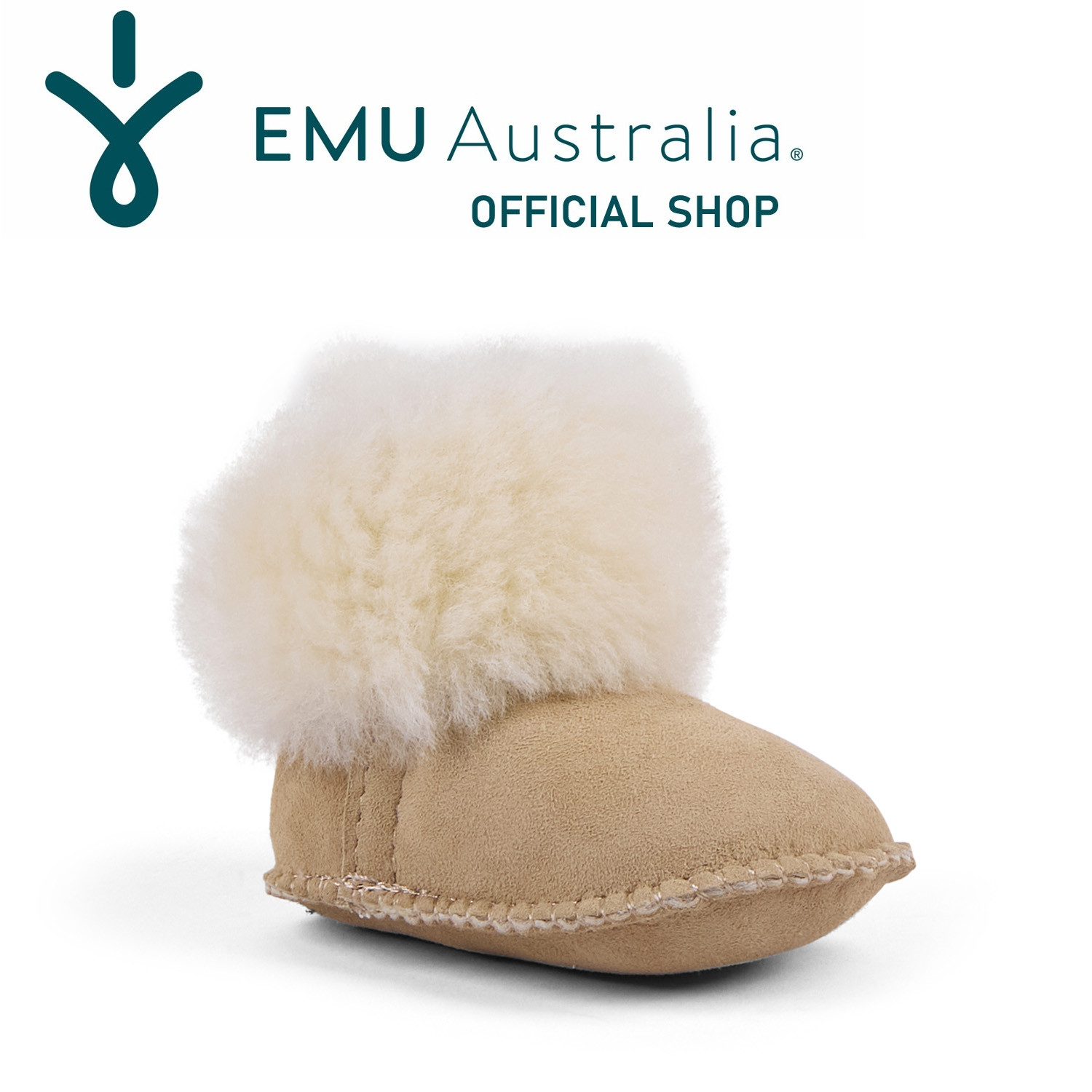 【公式】EMU Australia エミュ Baby Bootie Deluxe シープスキン 天然 ムートン ベビーブーツ 防寒 保温 女の子 男の子 ベビー 新生児 赤ちゃん ブーツ ファーストシューズ ベビーシューズ ボア ファー かわいい 出産祝い 送料無料