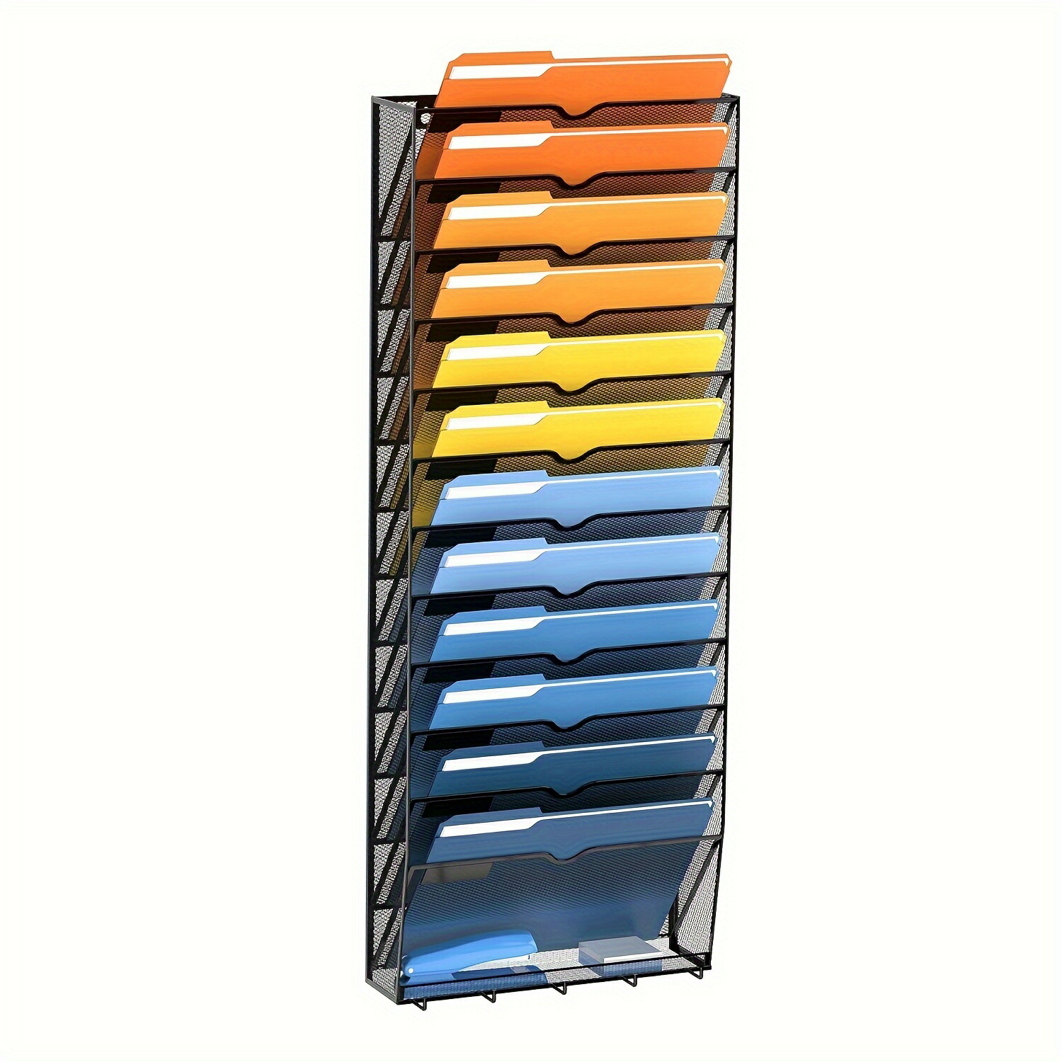 楽天市場】13層メッシュ壁ファイルホルダー、壁掛けファイル