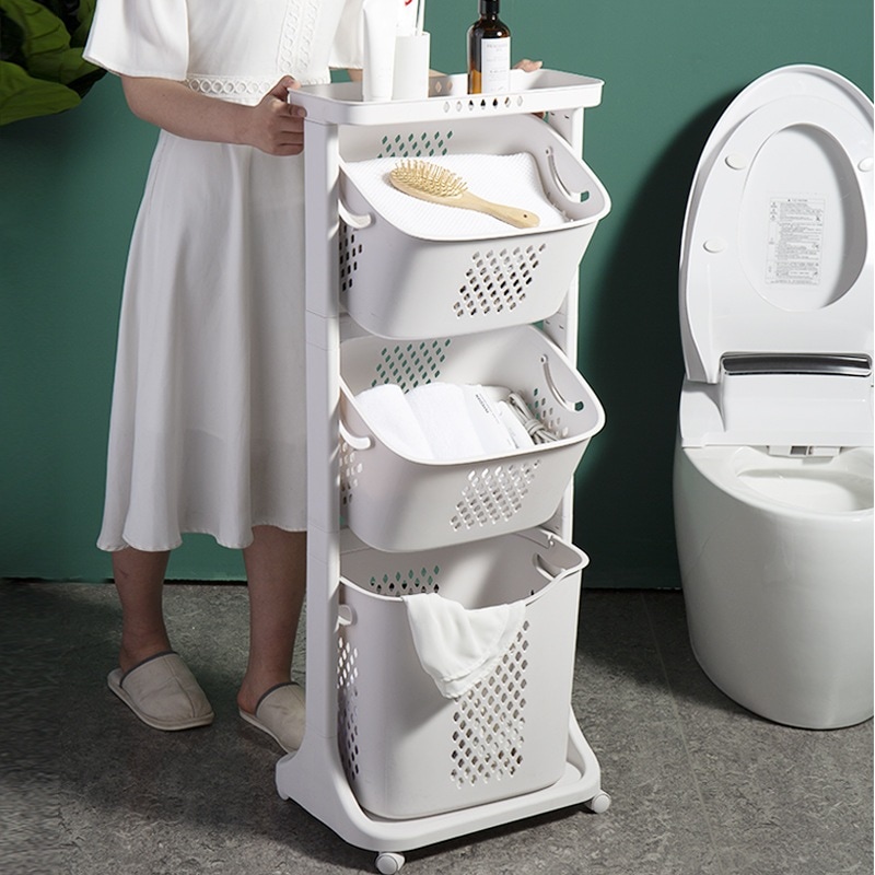 汚れた衣類バスケット家庭用バスルームバスルームプラスチック大型多層衣類バスケット収納バスケットランドリーバスケット衣類バスケット