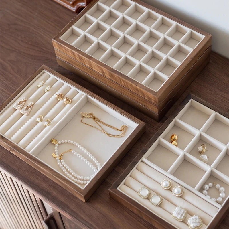 楽天市場】NUOLUX透明蓋付きジュエリーオーガナイザーボックス14インチ