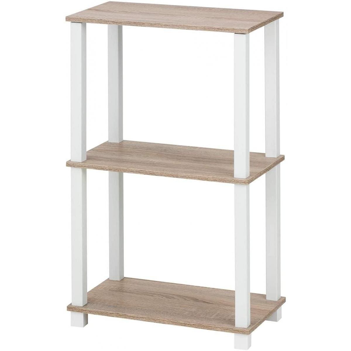 コーポレーション ヴィンテージ調 木目 システムラック オークブラウン 47&times;27&times;75.6cm ープンシェルフ 棚 ラック｜エムーエムショップ
