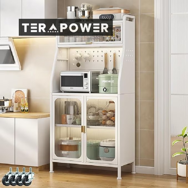 楽天市場】食器棚 スリム 食器棚 ひとり暮らし用 白 5段 キャスター