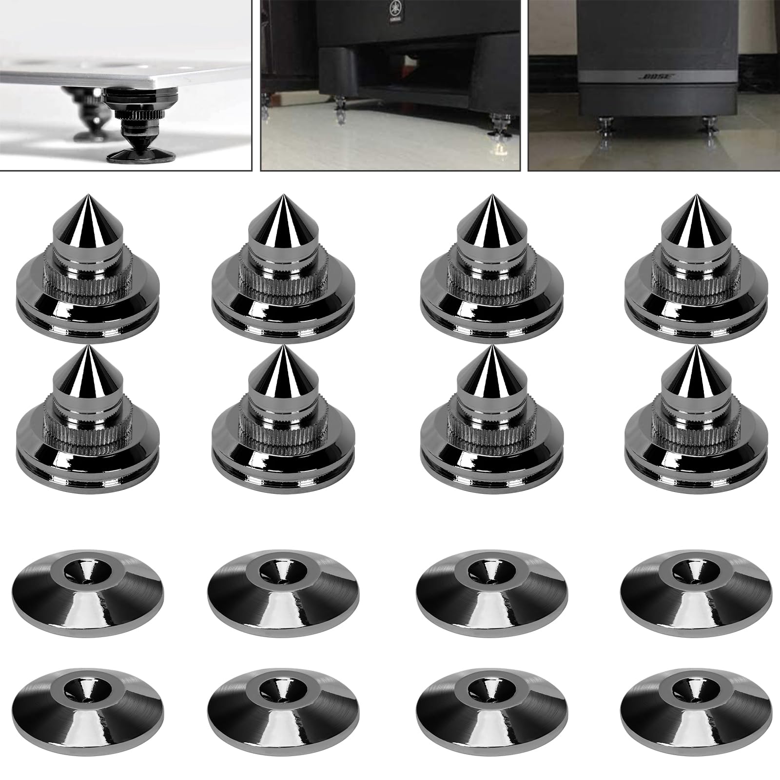 楽天市場】オーディオ アルミ インシュレーター ゴム滑り止め付き