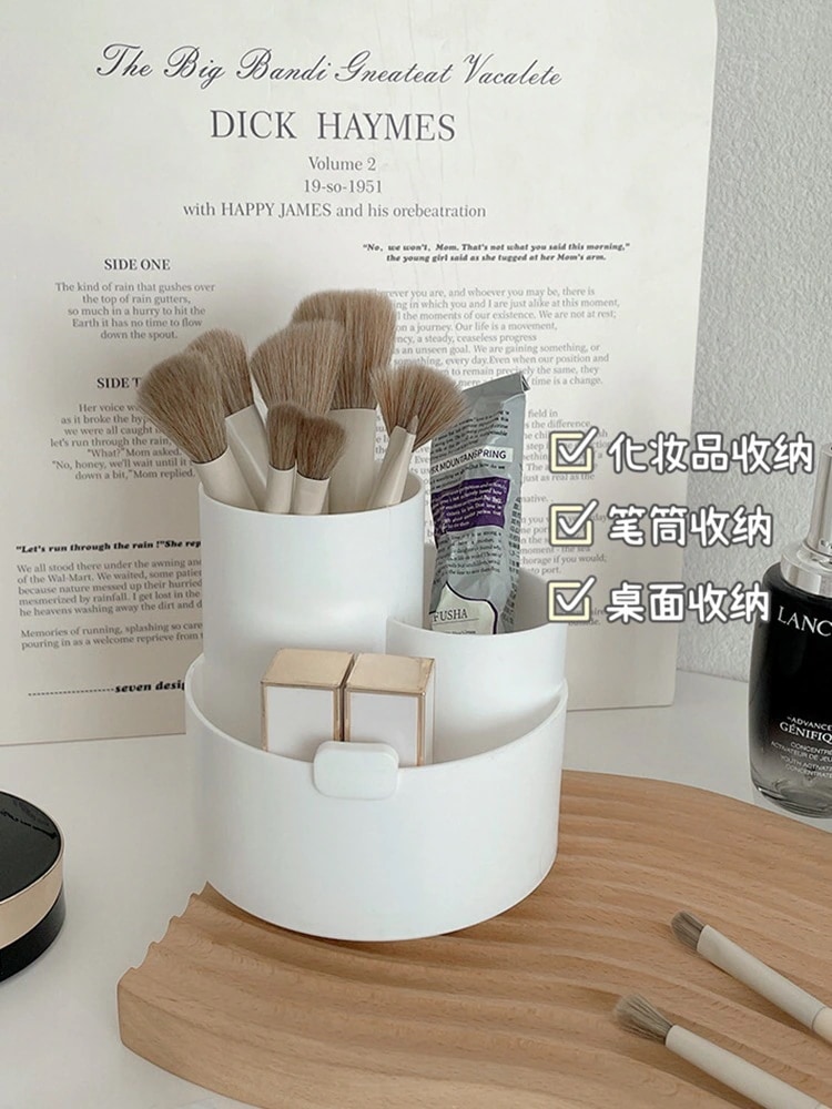 メイクブラシ収納バケツ風口紅収納ボックス寮卓上オフィス化粧クリエイティブペンホルダー