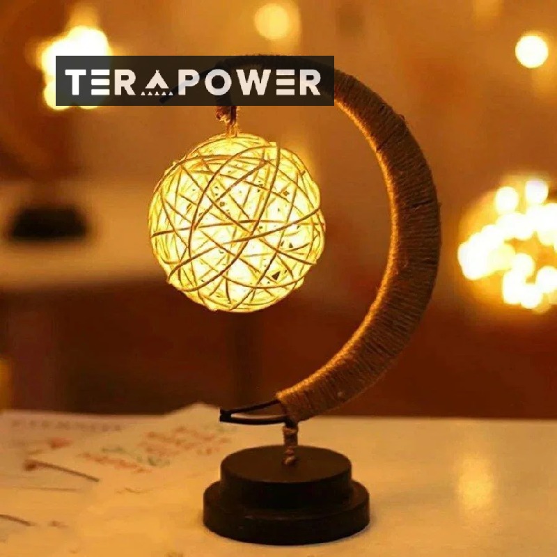 楽天市場】月ライト 星ランプ LED テーブルライト 卓上ライト 籐ボール